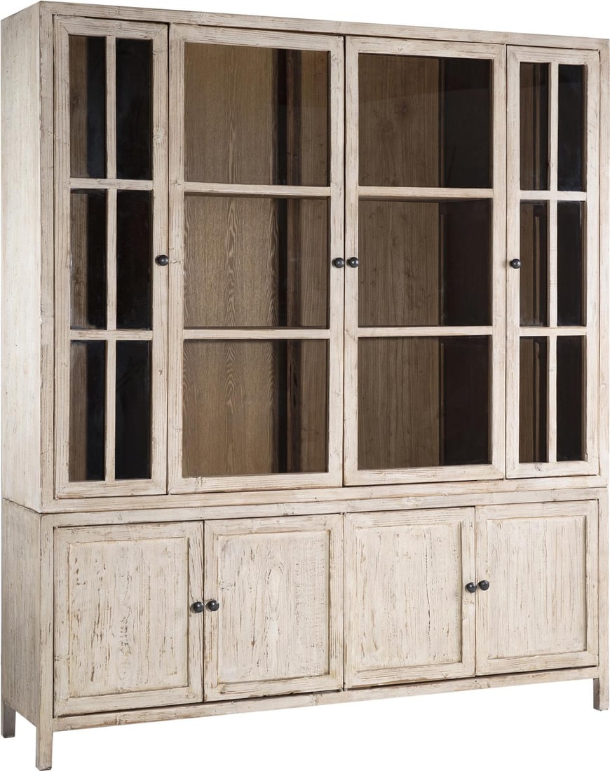 Capistrano Cabinet Reclaimed Pine Wood Light Warm Wash 90H 78W 18D: Capistrano Cabinet Reclaimed Pine Wood Light Warm Wash 90H 78W 18D Introducing the Handcrafted Capistrano Cabinet, a stunning piece crafted from reclaimed pine wood. This cabinet features a light warm