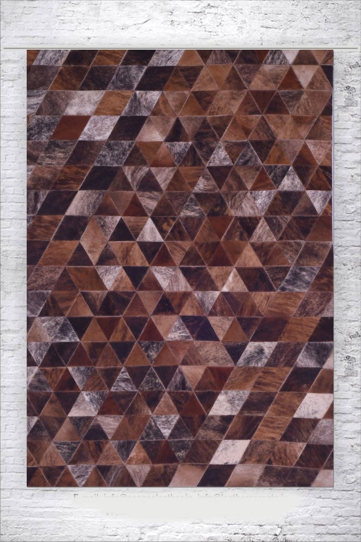 Hand-Stitched Patchwork Leather Rug Contemporary Abstract Design 3FT x 5FT: Hand-Stitched Patchwork Leather Rug Contemporary Abstract Design 3FT x 5FT Free continental US Shipping This luxury artisan carpet features a hand-stitched patchwork design with a contemporary abstrac