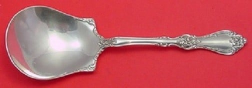 Wallace Royal Rose Sterling Silver Berry Spoon 8 7/8": Wallace Royal Rose Sterling Silver Berry Spoon 8 7/8" This exquisite Berry Spoon from the Royal Rose pattern by Wallace is crafted from high-quality sterling silver. Measuring 8 7/8" in length, it sho