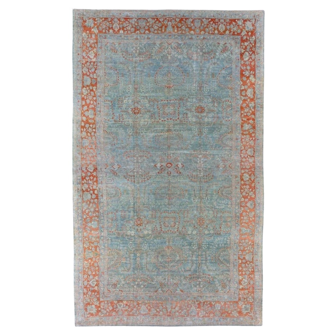 Zabihi Collection Oversize Persian Sarouk Rug 12'5" x 20'6" Handmade Wool Iran Sultanabad: Zabihi Collection Oversize Persian Sarouk Rug 12'5" x 20'6" Handmade Wool Iran Sultanabad Discover the exquisite beauty of this early 20th Century Persian Sarouk oversized rug, featuring a stunning pa