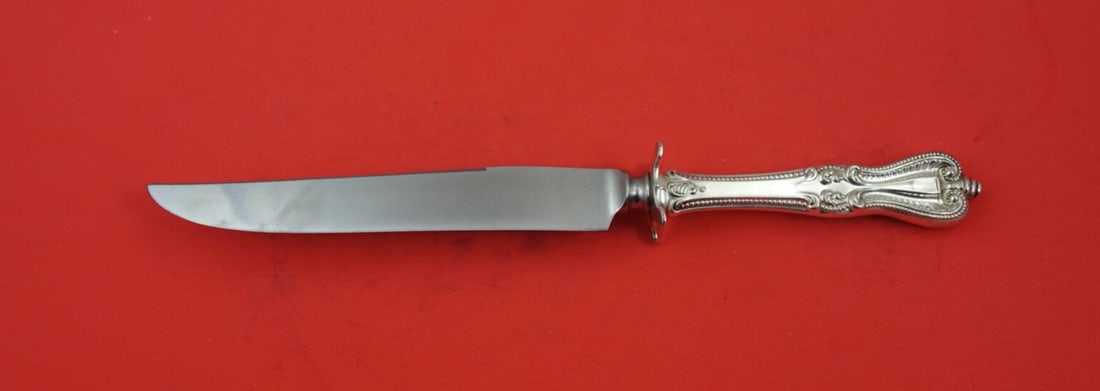 Towle Old Colonial Sterling Silver Steak Carving Knife 10 1/4" with 4-Point Guard: Towle Old Colonial Sterling Silver Steak Carving Knife 10 1/4" with 4-Point Guard Experience the elegance of the Old Colonial pattern with this exquisite steak carving knife by Towle. Crafted from ste