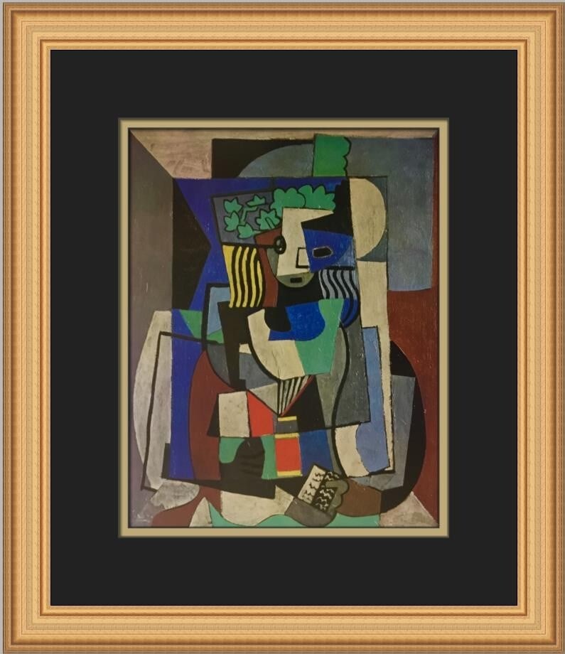 Pablo Picasso The School-Girl Custom Framed Print 16x14 Abstract Art: Pablo Picasso The School-Girl Custom Framed Print 16x14 Abstract Art This custom framed print titled "The School-Girl" by Pablo Picasso showcases the artist's unique style, blending elements of Abstra