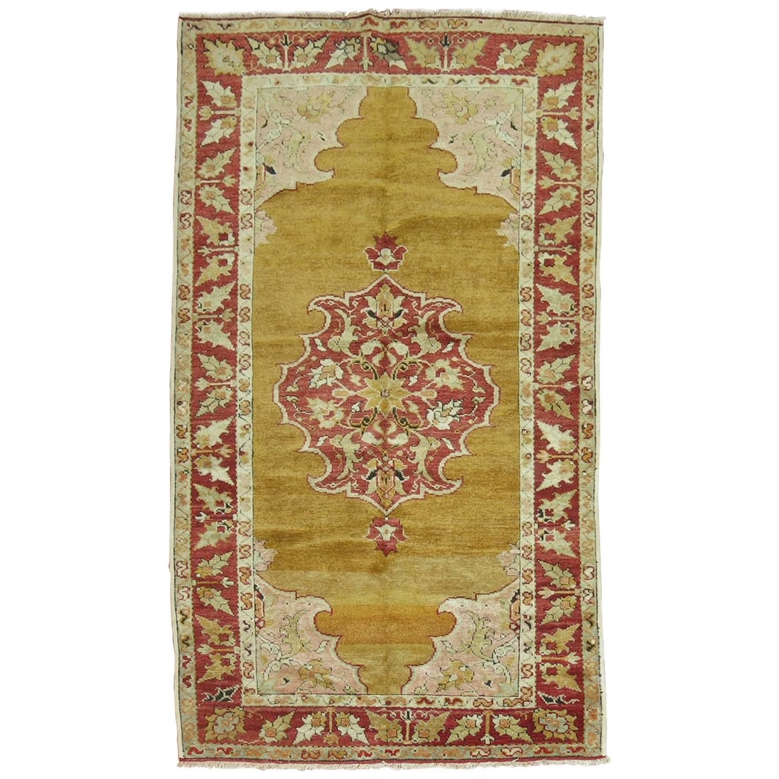 Zabihi Collection Antique Turkish Tabriz Wool Rug Mustard Red Medallion 39 x 66: Zabihi Collection Antique Turkish Tabriz Wool Rug Mustard Red Medallion 39 x 66 Add a touch of tradition to your home with this exquisite Mustard Antique Turkish Scatter Throw Rug from the Zabihi Coll
