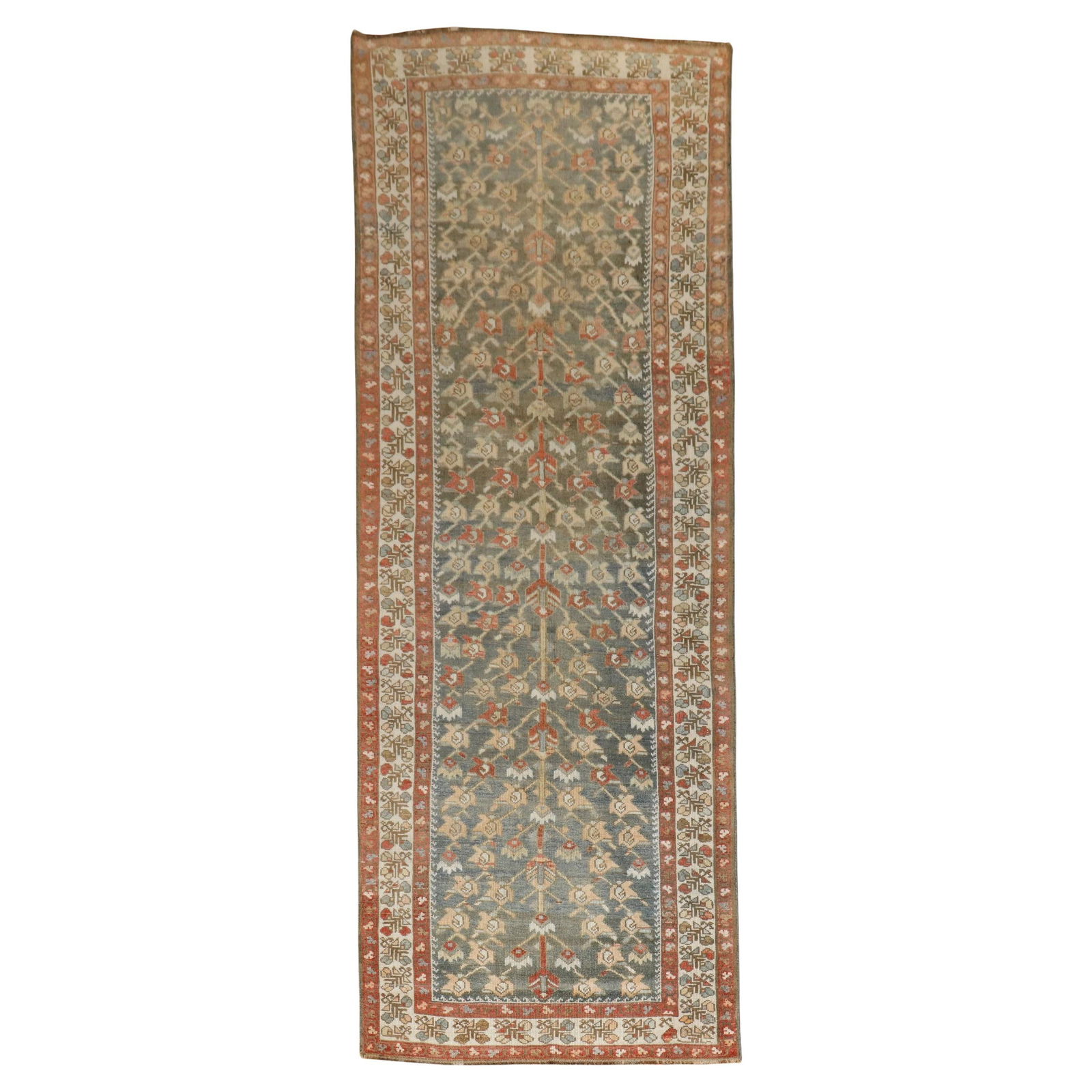 Hand-Knotted Wool Malayer Runner Rug Circa 1920 Rustic Persian 3'7" x 10': Hand-Knotted Wool Malayer Runner Rug Circa 1920 Rustic Persian 3'7" x 10' This Persian Malayer vintage runner features a rustic style and is hand-knotted from wool. Originating from Iran and crafted c