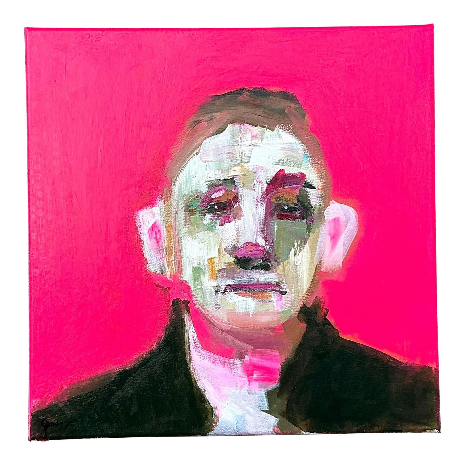 Vintage Boho Original Abstract Oil Portrait 20x20 Canvas Art: Vintage Boho Original Abstract Oil Portrait 20x20 Canvas Art Discover the captivating charm of this vintage boho abstract oil portrait painting. Expertly crafted on canvas, this original artwork featu