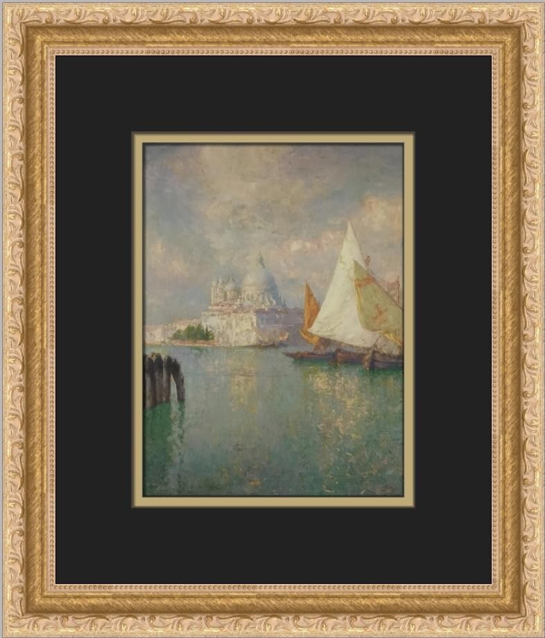 William Palmer Opal Domes Custom Framed Art Print 2004: William Palmer Opal Domes Custom Framed Art Print 2004 This beautiful custom framed print titled "Opal Domes" by artist William Palmer showcases a stunning expressionism impressionism style. Measuring