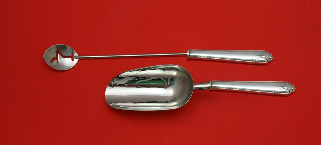 Westmorland Lady Hilton Sterling Silver Bar Set 2pc Custom Made: Westmorland Lady Hilton Sterling Silver Bar Set 2pc Custom Made This exquisite 2-piece bar set, crafted by Westmorland, features a stunning Sterling Silver construction with custom-made hollow handles