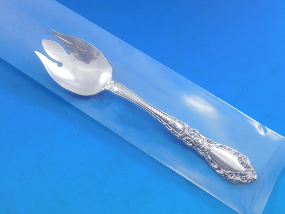 Alvin Prince Eugene Sterling Silver Ice Cream Fork Custom Made 5 5/8": Alvin Prince Eugene Sterling Silver Ice Cream Fork Custom Made 5 5/8" This custom-made ice cream fork from the Prince Eugene pattern by Alvin is a delightful addition to any table setting. Crafted fro