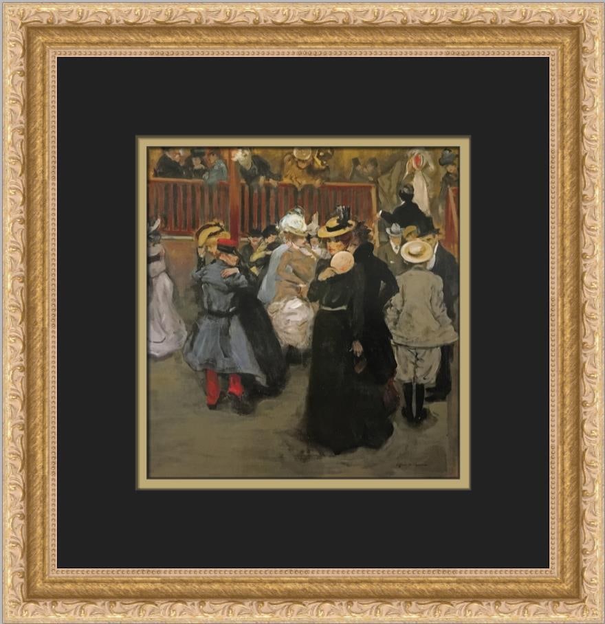 Alfred Maurer Cafe Scene Custom Framed Offset Lithograph Print: Alfred Maurer Cafe Scene Custom Framed Offset Lithograph Print This stunning custom framed print, titled 'Cafe Scene' by Alfred Maurer, captures the essence of abstract impressionism and realism. Crea