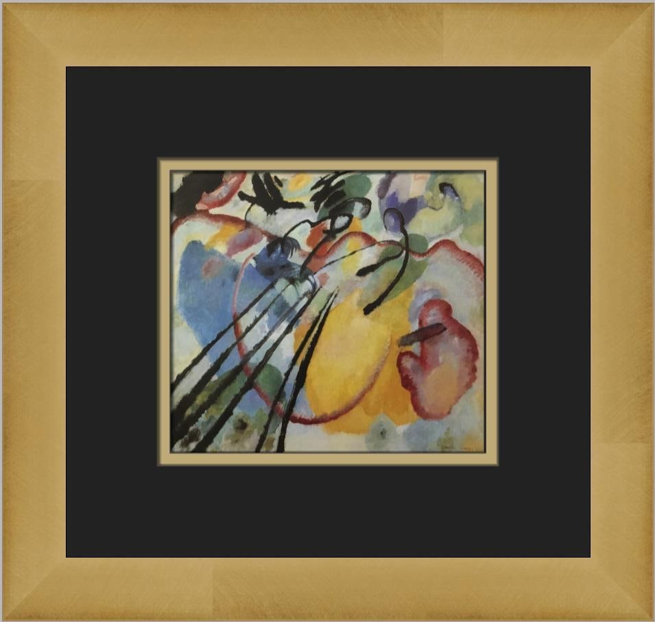 Wassily Kandinsky Improvisation 26 Custom Framed Abstract Print 12x12: Wassily Kandinsky Improvisation 26 Custom Framed Abstract Print 12x12 This stunning custom framed print features Wassily Kandinsky's "Improvisation 26," a captivating example of abstract art. Produced