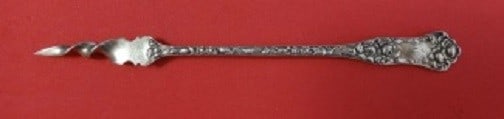 Shiebler American Beauty Sterling Silver Twisted Butter Pick 6.5": Shiebler American Beauty Sterling Silver Twisted Butter Pick 6.5" This exquisite butter pick, crafted from sterling silver, is a beautiful example of the American Beauty pattern by Shiebler. Measuring