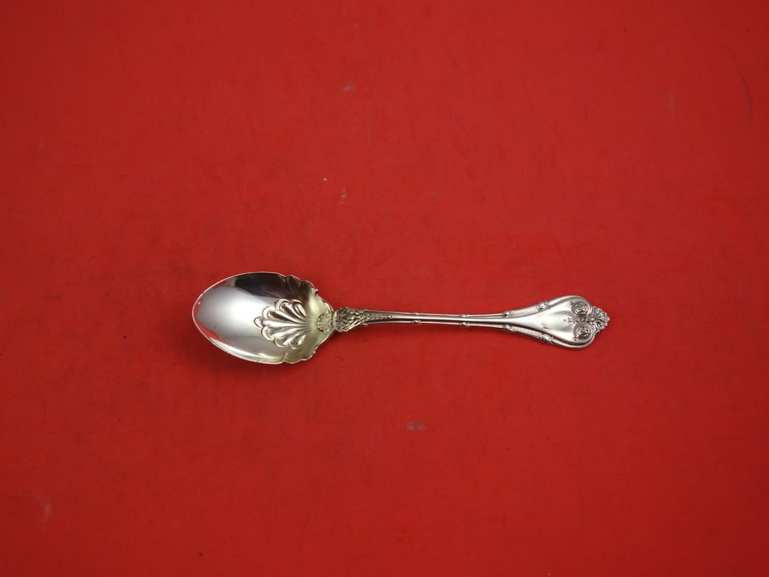 Whiting Empire Sterling Silver Ice Cream Spoon 5 1/4 Inch 1850-1899: Whiting Empire Sterling Silver Ice Cream Spoon 5 1/4 Inch 1850-1899 This exquisite ice cream spoon is part of the Empire pattern by Whiting, crafted from high-quality sterling silver. Measuring 5 1/4