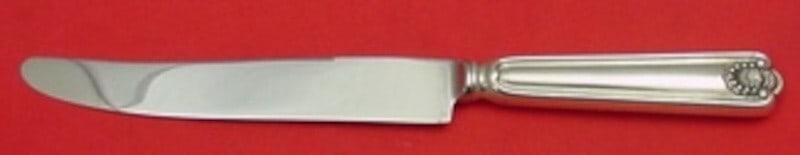 Frank Smith Fiddle Shell Sterling Silver Dinner Knife 9.5 Inch: Frank Smith Fiddle Shell Sterling Silver Dinner Knife 9.5 Inch This exquisite dinner knife features the classic Fiddle Shell pattern by Frank Smith, crafted from high-quality sterling silver (.925). T