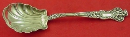 Watson Bridal Flower Sterling Silver Sugar Spoon 5 1/2 Inch Shell Bowl: Watson Bridal Flower Sterling Silver Sugar Spoon 5 1/2 Inch Shell Bowl This exquisite Bridal Flower Sugar Spoon from Watson is a perfect addition to any table setting. Crafted from high-quality sterli