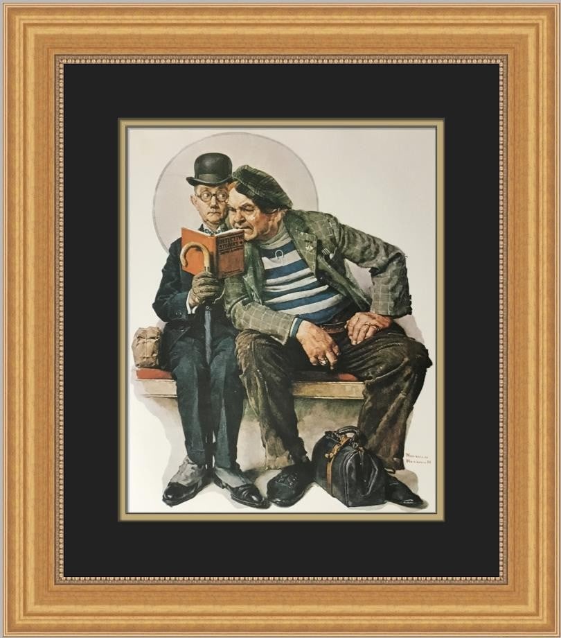 Norman Rockwell The Interloper Custom Framed Art Print 1975: Norman Rockwell The Interloper Custom Framed Art Print 1975 This stunning custom framed print features the iconic artwork "The Interloper" by Norman Rockwell, capturing the essence of Americana. Produ