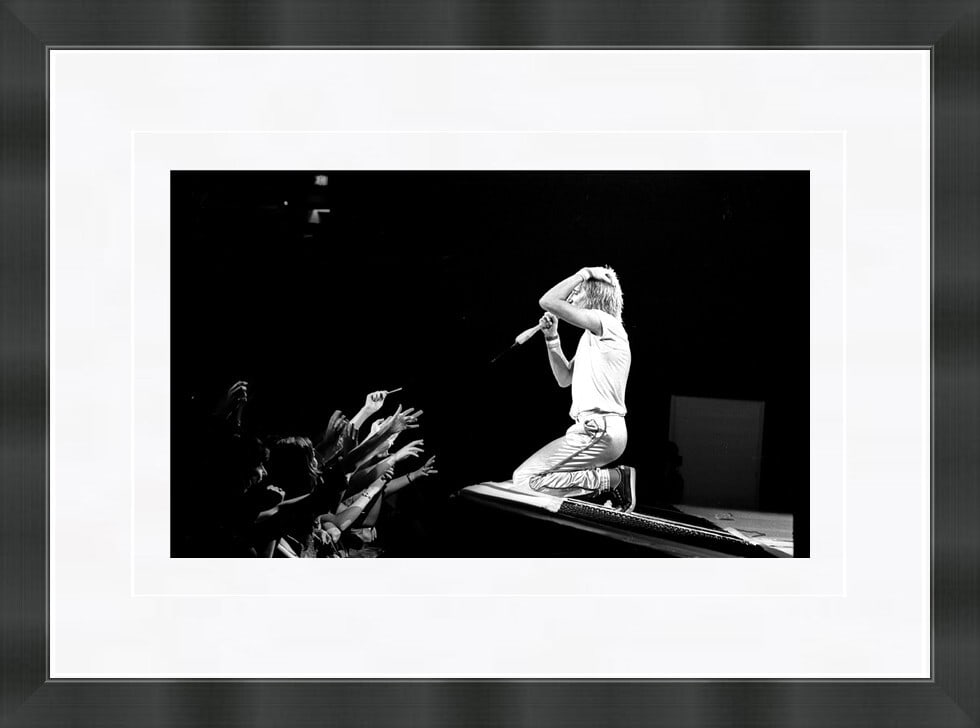 Rod Stewart Limited Edition B&W Photo by Neil Portnoy Signed Custom Frame: Rod Stewart Limited Edition B&W Photo by Neil Portnoy Signed Custom Frame This is a limited edition, black and white giclee photo of Rod Stewart titled "Tonight's The Night," photographed and pencil s