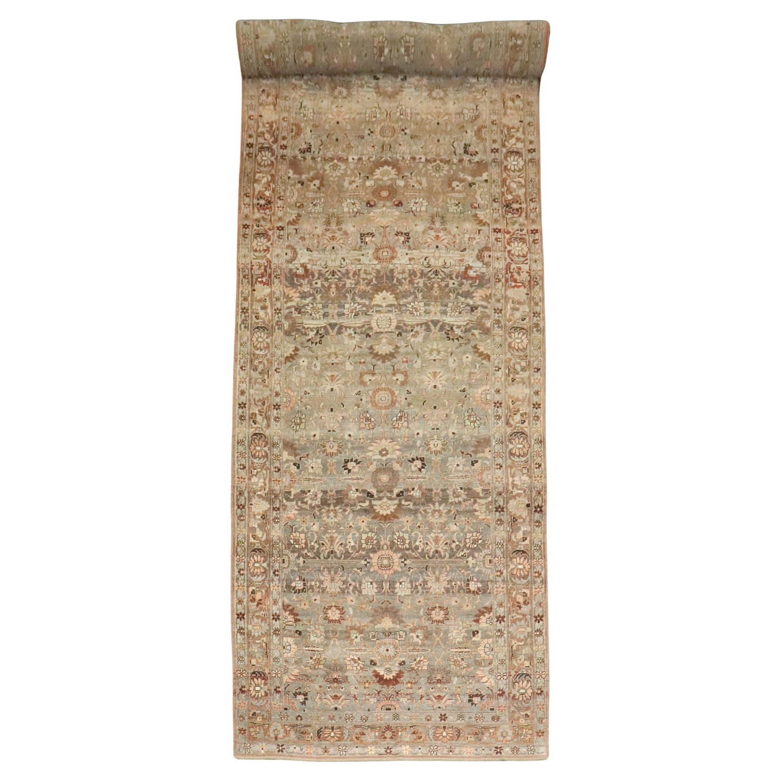 Zabihi Collection Antique Persian Bidjar 6'1 x 21' Wool Corridor Rug: Zabihi Collection Antique Persian Bidjar 6'1 x 21' Wool Corridor Rug Discover the elegance of this rare antique Persian Bidjar corridor rug, a stunning addition to any home. This exquisite piece featu