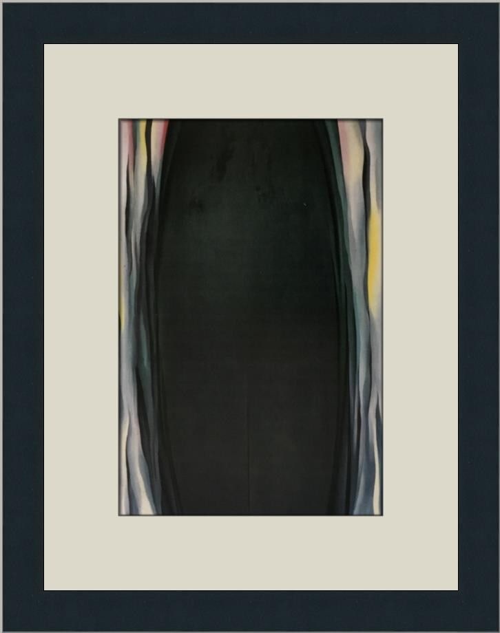 Georgia O'Keeffe Green-Grey Abstraction Custom Framed Art Print 16x13: Georgia O'Keeffe Green-Grey Abstraction Custom Framed Art Print 16x13 This stunning custom framed print titled 'Green-Grey Abstraction' by renowned artist Georgia O'Keeffe showcases her unique style o