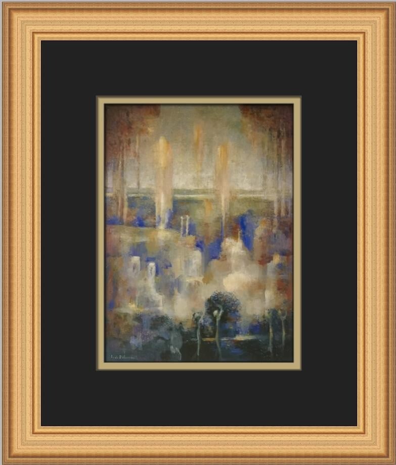 Ira Jean Belmont Theme from Goyeseas Custom Framed Print 14x12 Modernism Art: Ira Jean Belmont Theme from Goyeseas Custom Framed Print 14x12 Modernism Art This captivating print, titled "Theme from Goyeseas" by artist Ira Jean Belmont, showcases a modernist style that adds a un