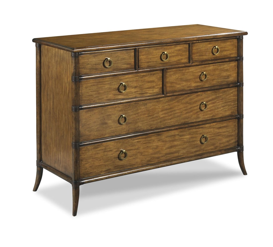 Woodbridge Linwood Blue Chest of Drawers 36H 48W 19D: Woodbridge Linwood Blue Chest of Drawers 36H 48W 19D Introducing the Asian Style Woodbridge Linwood Chest, a beautifully crafted piece that combines vintage appeal with modern functionality. This ches