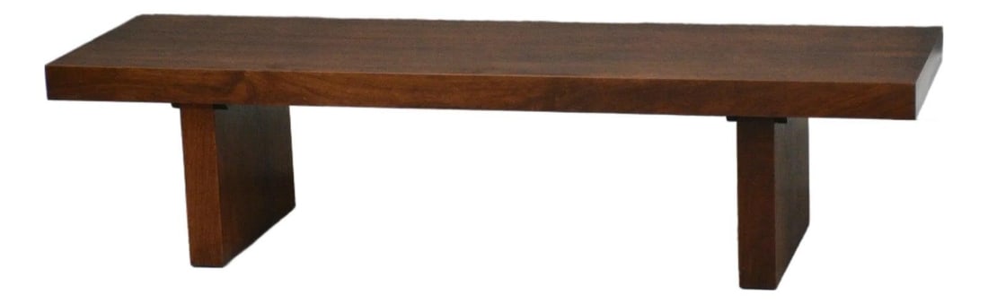 Mid Century Modern Walnut Coffee Table 60 Inch USA Circa 1960s: Mid Century Modern Walnut Coffee Table 60 Inch USA Circa 1960s This mid-century modern coffee table, crafted from walnut, features its original finish and was made in the USA around the 1960s. The tab
