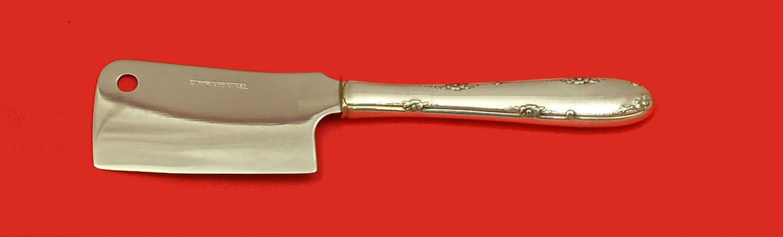 Towle Madeira Sterling Silver Cheese Cleaver Custom Made 6.5": Towle Madeira Sterling Silver Cheese Cleaver Custom Made 6.5" This exquisite cheese cleaver from the Madeira pattern by Towle is a perfect blend of elegance and functionality. Crafted from high-qualit