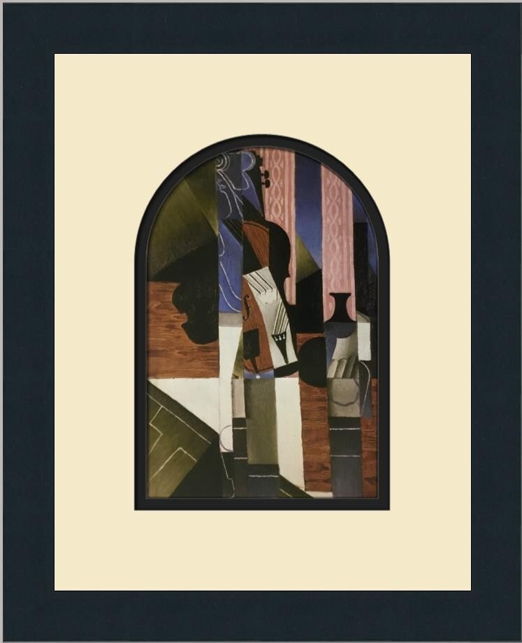 Juan Gris Still Life The Violin Custom Framed Print 14 x 11: Juan Gris Still Life The Violin Custom Framed Print 14 x 11 Enhance your space with this stunning custom framed print titled "Still Life The Violin" by renowned artist Juan Gris. This medium-sized art
