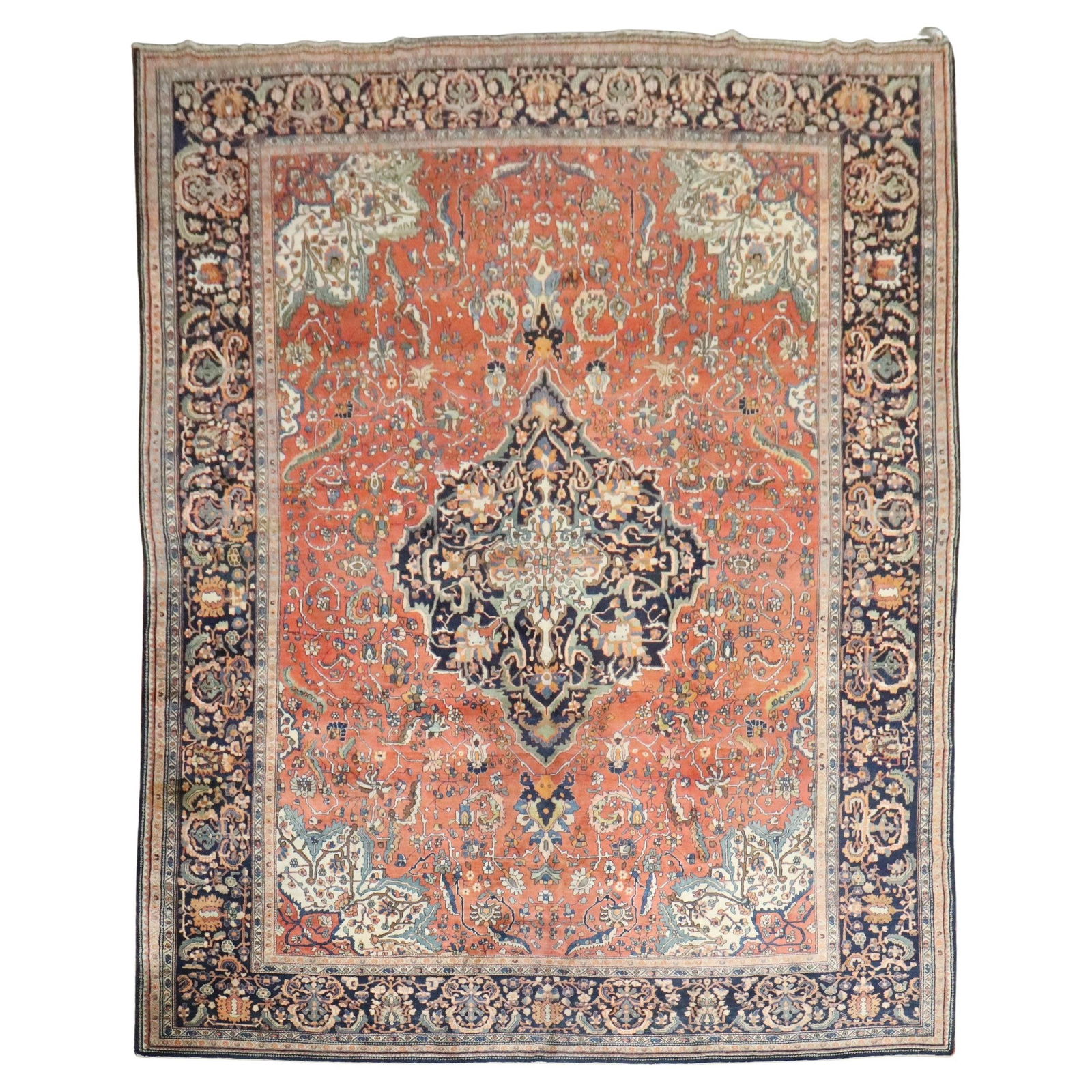 Set of 2 Antique Persian Sarouk Ferehan Wool Rugs 10'3 x 13'3 Late 19th Century (1 of 13)