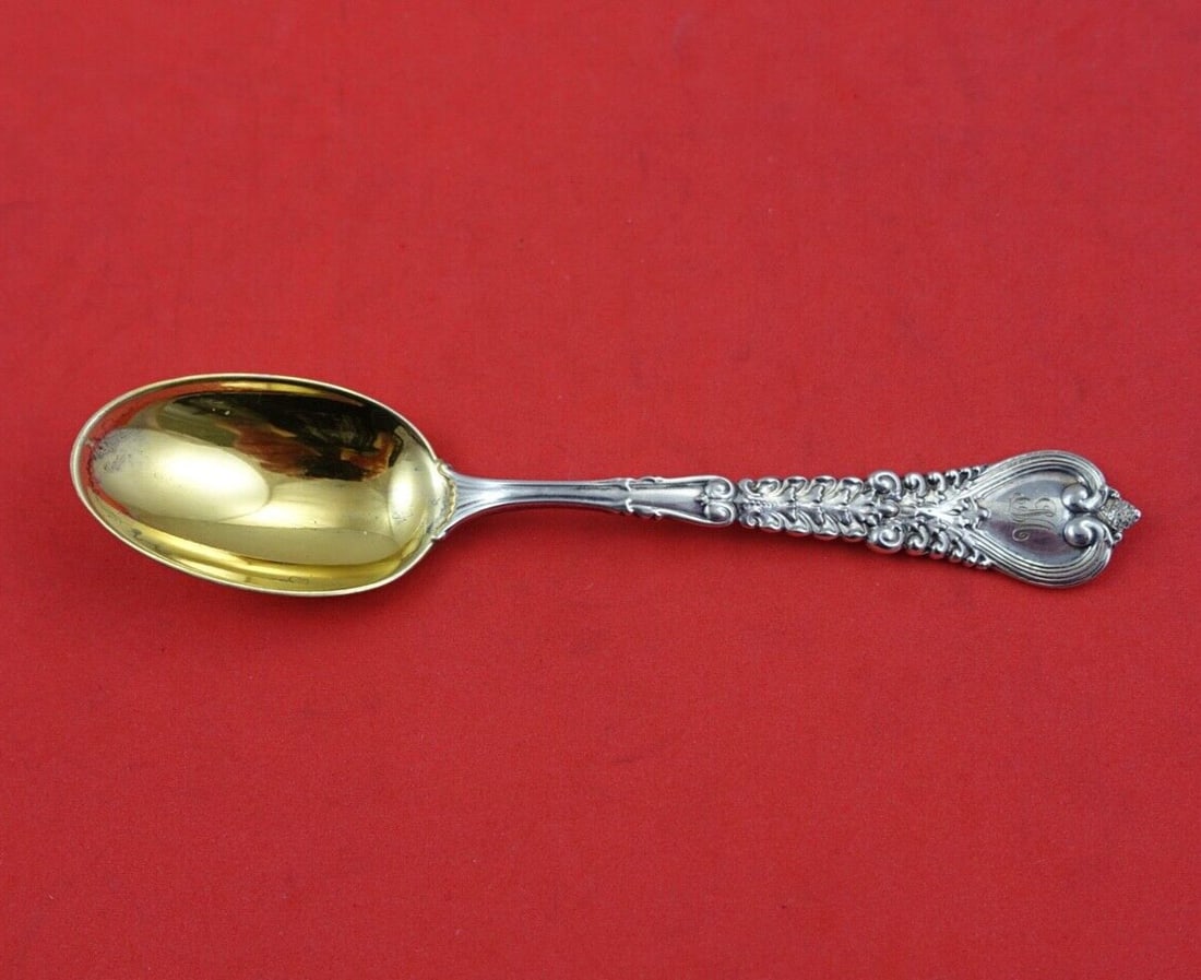 Tiffany & Co. Florentine Sterling Silver Demitasse Spoon Gold Wash 4 5/8": Tiffany & Co. Florentine Sterling Silver Demitasse Spoon Gold Wash 4 5/8" Add elegance to your dining experience with this Florentine by Tiffany & Co. demitasse spoon. Crafted from high-quality sterli