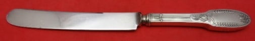 Alvin Marie Antoinette Sterling Silver Dinner Knife 9.75" Blunt: Alvin Marie Antoinette Sterling Silver Dinner Knife 9.75" Blunt This exquisite dinner knife features the elegant Marie Antoinette pattern by Alvin, crafted from high-quality sterling silver. Measuring