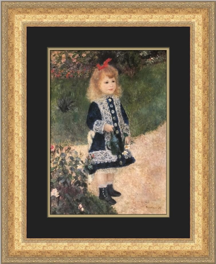 Renoir A Girl with a Watering Can Custom Framed Art Print 21 x 19: Renoir A Girl with a Watering Can Custom Framed Art Print 21 x 19 This stunning custom framed print features Pierre-Auguste Renoir's iconic artwork, "A Girl with a Watering Can." Created in the contem