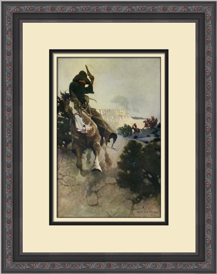 N C Wyeth Arizona Nights Custom Framed Print 14x12 Impressionism Art: N C Wyeth Arizona Nights Custom Framed Print 14x12 Impressionism Art Experience the beauty of N.C. Wyeth's "Arizona Nights" with this custom framed print. This exquisite piece features a stunning impr