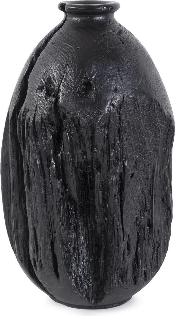 Howard Elliott Matte Black Haru Vase 14H Contemporary Design: Howard Elliott Matte Black Haru Vase 14H Contemporary Design Introducing the Elegant Black Haru Vase, a stunning piece designed to enhance contemporary spaces. This vase features a sophisticated matte