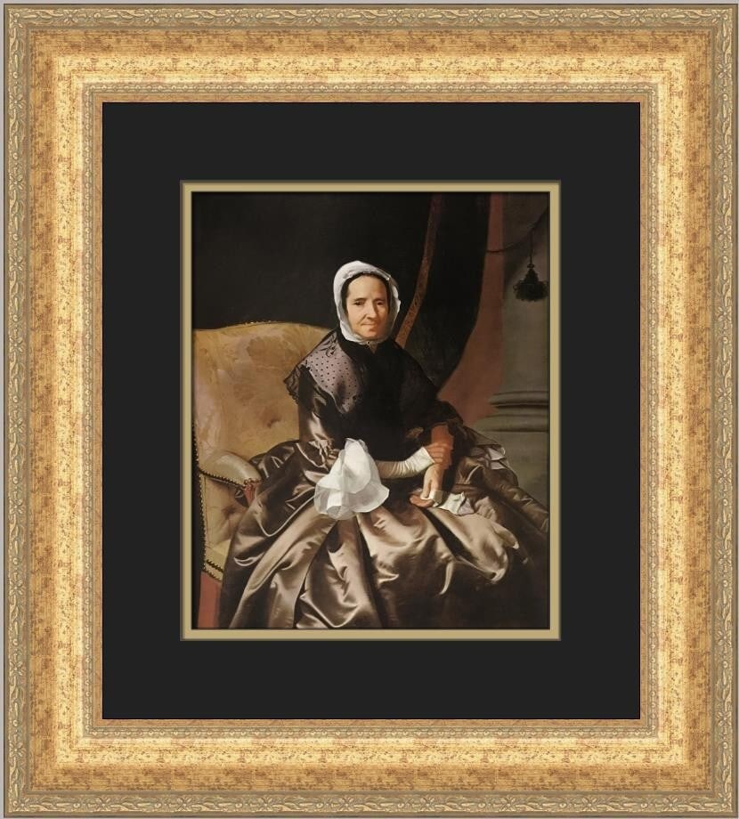 John S Copley Portrait of Mrs. Thomas Boylston Framed Print 1979: John S Copley Portrait of Mrs. Thomas Boylston Framed Print 1979 This stunning custom framed print features the renowned portrait 'Portrait of Mrs. Thomas Boylston' by artist John S Copley. Measuring