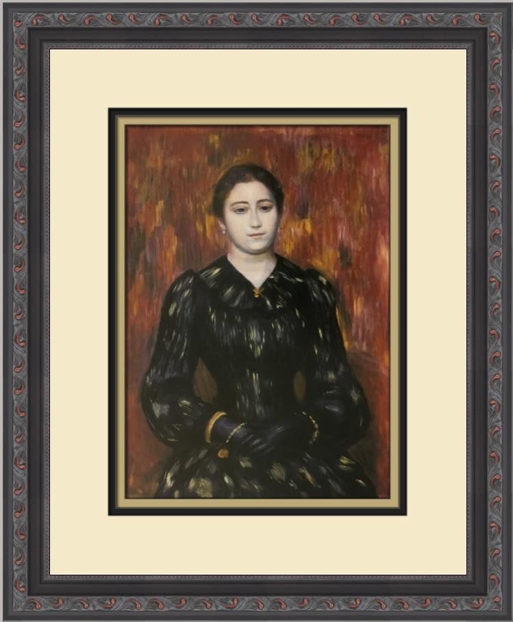 Renoir Portrait of Madame Paulin Custom Framed Print 1982 Impressionism: Renoir Portrait of Madame Paulin Custom Framed Print 1982 Impressionism Experience the timeless beauty of Pierre-Auguste Renoir's "Portrait of Madame Paulin" with this custom framed print. This stunni
