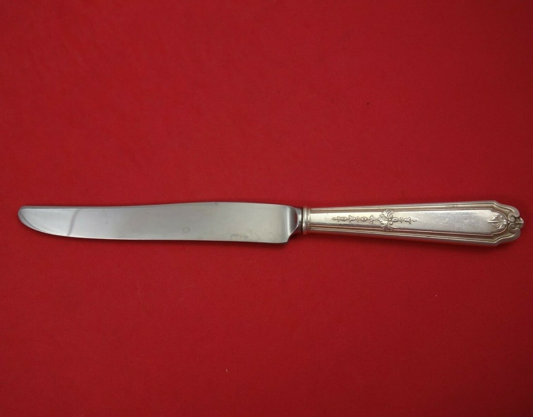 Alvin Gainsborough Sterling Silver Dinner Knife 9.5 Inch French Blade: Alvin Gainsborough Sterling Silver Dinner Knife 9.5 Inch French Blade Introducing the Gainsborough dinner knife from Alvin, a stunning piece of flatware that combines elegant design with exceptional q