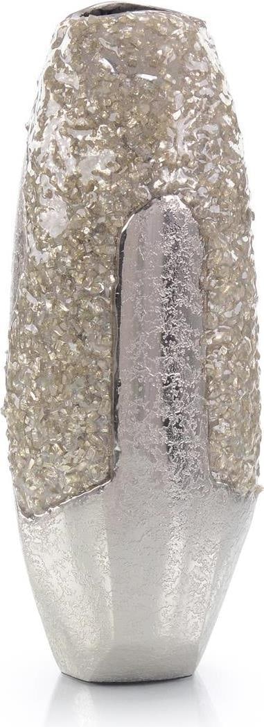 John-Richard Contemporary Enamel Glass Vase Irregular Outcroppings 17H: John-Richard Contemporary Enamel Glass Vase Irregular Outcroppings 17H This stunning Unique Enamel Glass Vase showcases organic etchings and an irregular outcroppings shape, making it an exceptional p