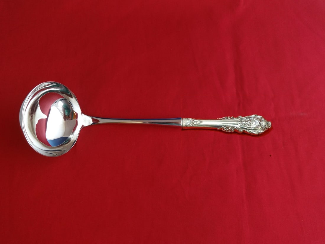 Wallace Sir Christopher Sterling Silver Soup Ladle Custom 10 1/2": Wallace Sir Christopher Sterling Silver Soup Ladle Custom 10 1/2" This stunning soup ladle is part of the Sir Christopher pattern by Wallace, crafted from high-quality sterling silver with a hollow ha
