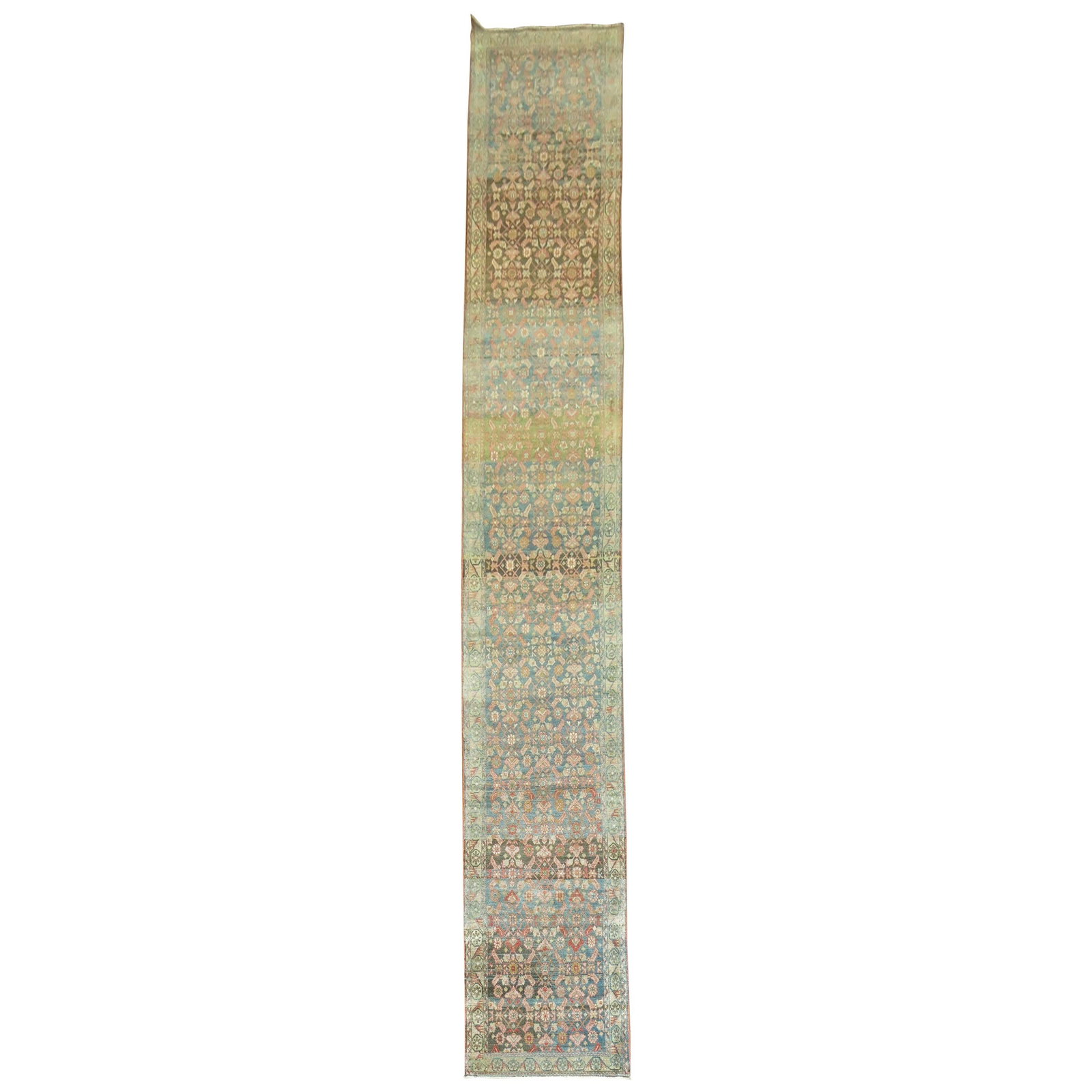 Rare 20th Century Persian Malayer Runner Wool Hand-Knotted 33 x 236: Rare 20th Century Persian Malayer Runner Wool Hand-Knotted 33 x 236 Discover the exquisite craftsmanship of this rare long Persian Malayer runner, a stunning addition to any decor. Hand-knotted from f