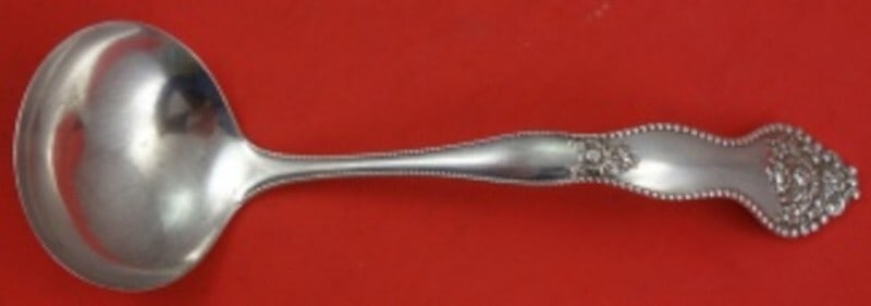 Mount Vernon Adolphus Sterling Silver Gravy Ladle 7 1/4 Inch: Mount Vernon Adolphus Sterling Silver Gravy Ladle 7 1/4 Inch This exquisite sterling silver gravy ladle is part of the Adolphus pattern by Mount Vernon, dating back to the early to mid-20th century (1