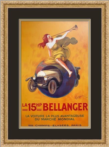 Leonetto Cappiello La 15HP Bellanger Art Deco Poster Print Custom Framed: Leonetto Cappiello La 15HP Bellanger Art Deco Poster Print Custom Framed This exquisite Leonetto Cappiello La 15HP Bellanger Advertising Poster Print is a stunning example of Art Deco style. Custom fr