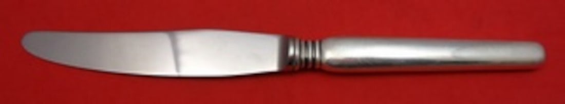 W & S Sorensen Windsor Sterling Silver Long Handle Knife 8 1/2": W & S Sorensen Windsor Sterling Silver Long Handle Knife 8 1/2" This elegant knife from the Windsor pattern, also known as Waldorf, is crafted by W & S Sorensen. It features a long hollow handle made