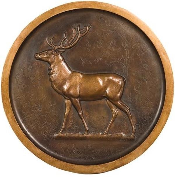 Hand-Painted Lodge Style Regal Stag Wall Plaque 18x18: Hand-Painted Lodge Style Regal Stag Wall Plaque 18x18 This item is made at time of order. Please allow 42 to 70 days for production. Introducing a stunning hand-painted plaque featuring a regal stag,