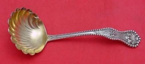 Dominick & Haff Charles II Sterling Silver Gravy Ladle Gold Wash 7 1/4": Dominick & Haff Charles II Sterling Silver Gravy Ladle Gold Wash 7 1/4" This exquisite gravy ladle is crafted by Dominick & Haff in the elegant Charles II pattern. Measuring 7 1/4" long, this sterling