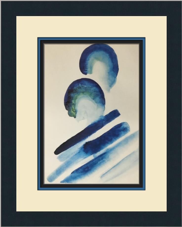 Georgia O'Keeffe Blue No.2 Custom Framed Art Print 16 x 14: Georgia O'Keeffe Blue No.2 Custom Framed Art Print 16 x 14 This stunning custom framed print titled 'Blue No.2' by renowned artist Georgia O'Keeffe showcases her signature style of abstract modernism.