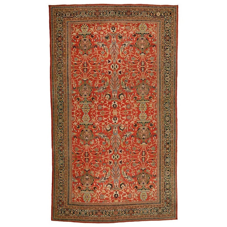 Antique 19th Century Ziegler Sultanabad Oversize Rug Wool 145 x 246 in: Antique 19th Century Ziegler Sultanabad Oversize Rug Wool 145 x 246 in Experience the elegance of the 19th century with this stunning antique Ziegler Sultanabad oversize rug. Measuring 145 in (368.3 c