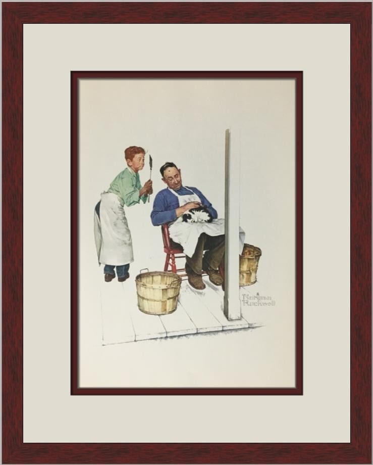 Norman Rockwell The Last Fly Custom Framed Print Americana Art: Norman Rockwell The Last Fly Custom Framed Print Americana Art This stunning custom framed print titled "The Last Fly" by renowned artist Norman Rockwell captures the essence of Americana Realism. Pro