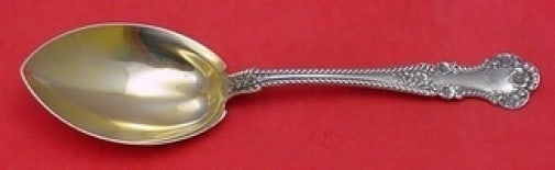 Gorham Cambridge Sterling Silver Berry Spoon Gold Washed 8 3/4": Gorham Cambridge Sterling Silver Berry Spoon Gold Washed 8 3/4" This exquisite Cambridge by Gorham serving spoon is a timeless piece crafted from high-quality sterling silver. Featuring a gold-washed