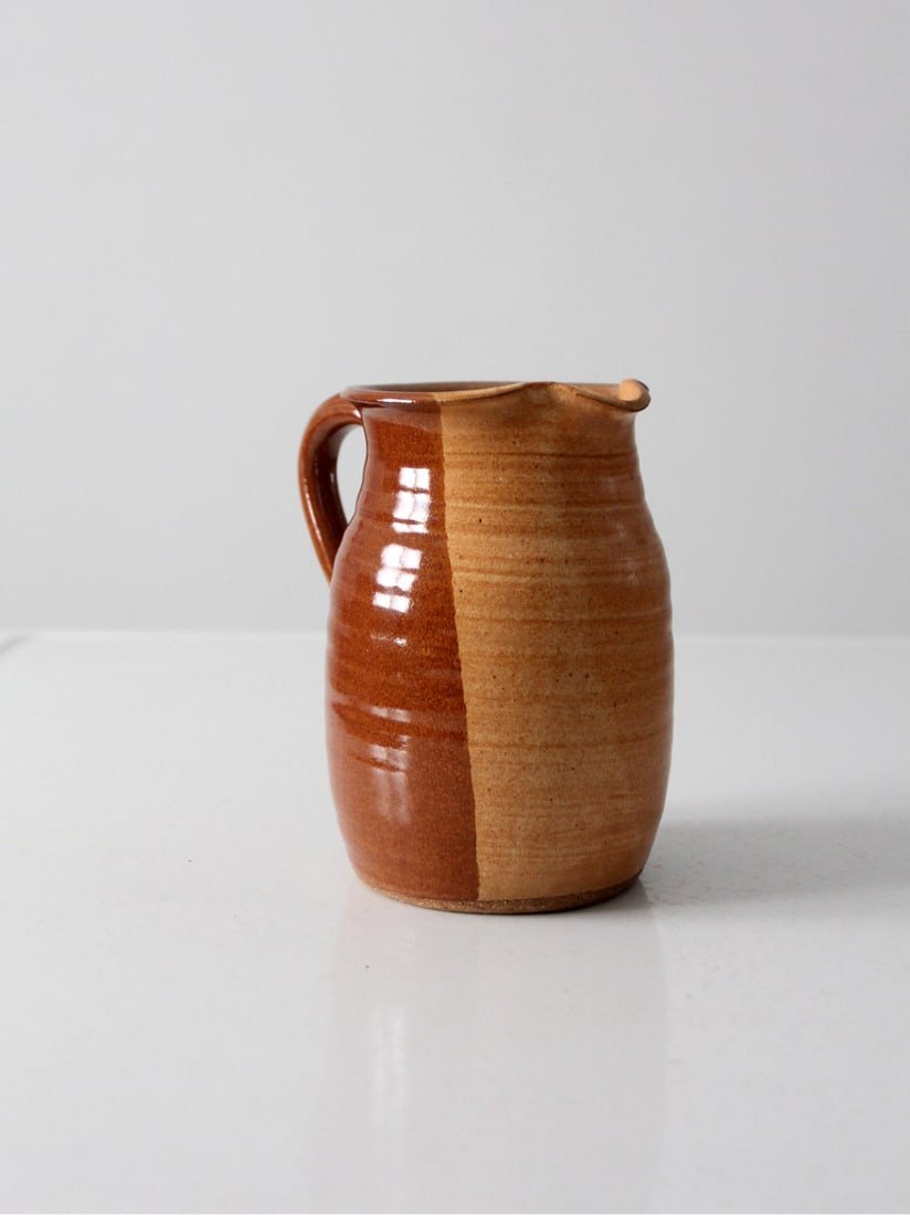 Wilhelm Vintage Studio Pottery Pitcher Two-Tone Glaze 6.75in (1 of 11)