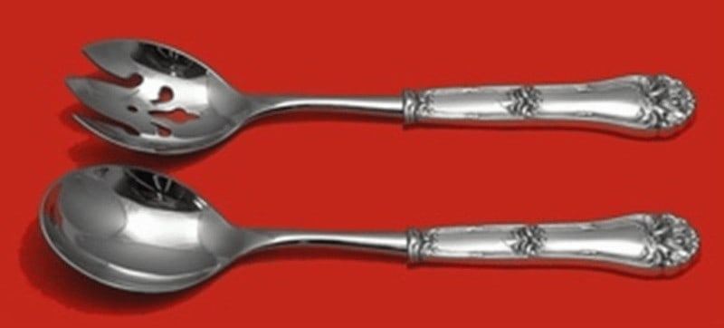 Amston Frank Whiting Champlain Sterling Silver Salad Serving Set 2pc (1 of 2)